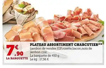 Super U Plateau assortiment charcutier offre