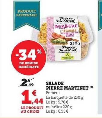 Super U Salade pierre martinet offre