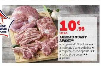 Super U Agneau quart avant offre