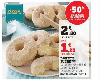 Super U Donuts sucré offre