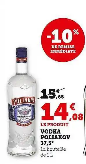 U Express Vodka poliakov 37,5° offre
