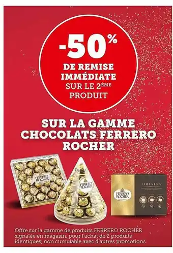 U Express La gamme chocolats ferrero rocher offre