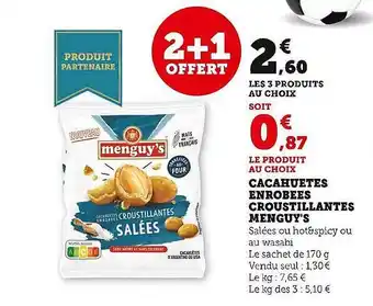 U Express Cacahuètes enrobées croustillantes menguy's offre