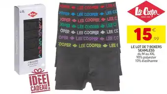 Stokomani Lee cooper le lot de 7 boxers seamless offre