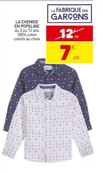 Stokomani La fabrique des garçons la chemise en popeline offre