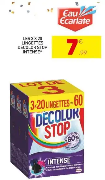 Décolor stop les 3 x 20 lingettes intense*