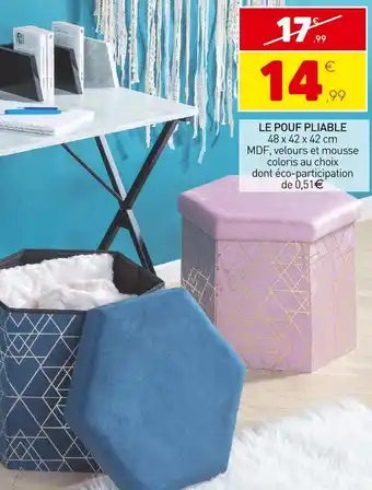 Stokomani Le pouf pliable offre