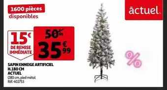 Auchan Sapin enneige artificiel h.180cm actuel offre