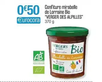 Cora x Carrefour Confiture mirabelle de Lorraine Bio offre