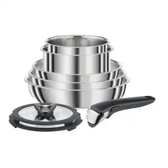 Auchan Supermarché Set 8 pièces inox à poignée amovible offre