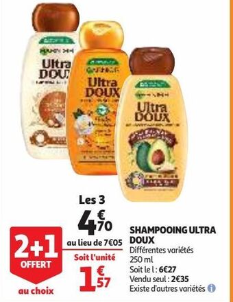Auchan Supermarché Shampooing ultra doux offre
