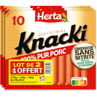 Auchan Supermarché Knacki original herta offre