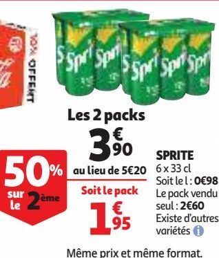 Auchan Supermarché Sprite offre