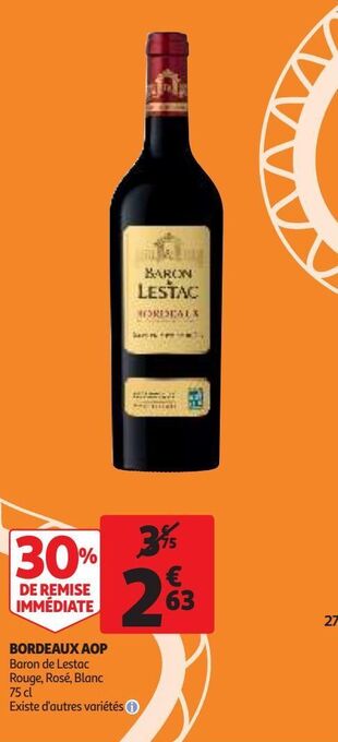 Auchan Supermarché Bordeaux aop offre