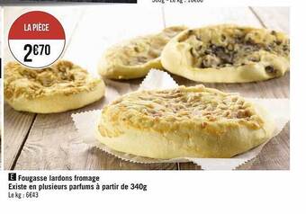 Géant Casino Fougasse lardons fromage offre