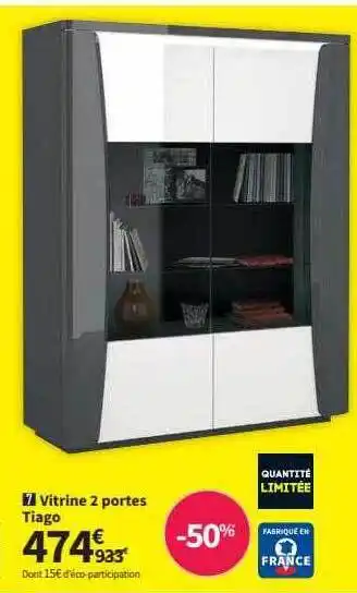Vitrine 2 portes tiago