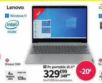Conforama Pc portable 15.6 offre