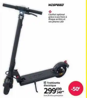 Conforama Trottinette électrique wispeed offre