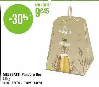 Géant Casino Melegatti pandoro bio offre