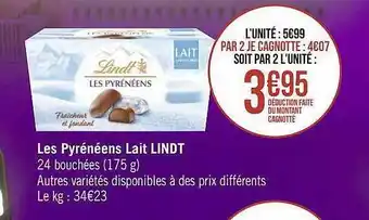 Géant Casino Les pyrénéens lait lindt offre