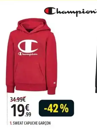 Intersport Sweat Capuche Garcon offre