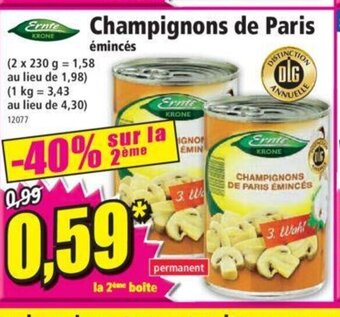 Norma Champignons De Paris offre