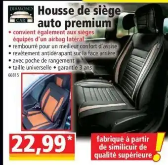 Norma Housse de Siège Auto Premium offre