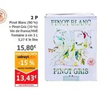 Colruyt 2 P Pinot Blanc offre