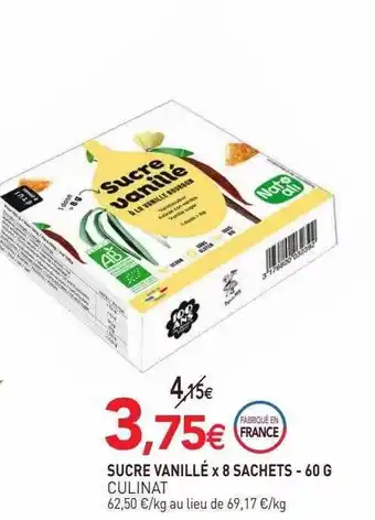 naturéO Sucre vanillé x8 sachets culinat - 60 g offre