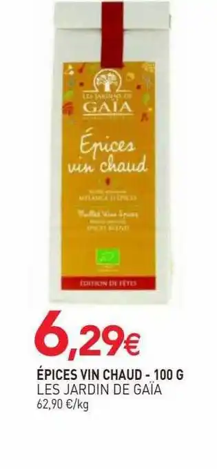 naturéO Épices vin chaud les jardin de gaïa - 100 g offre