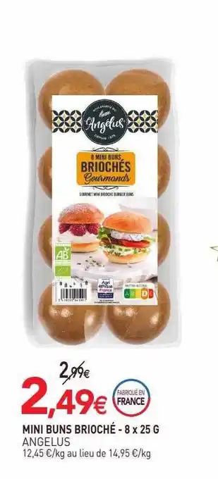 naturéO Mini buns brioché angelus - 8 x 25 g offre