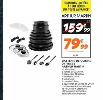 Netto Batterie de cuisine 20 pièces arthur martin offre