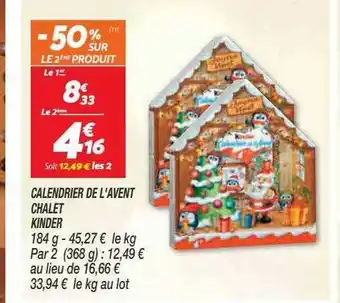 Netto Calendrier de l'avent chalet kinder offre