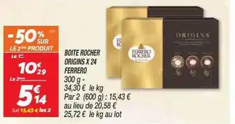 Netto Boîte rocher origins x24 ferrero offre