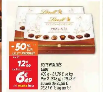 Netto Boîte pralinés lindt offre