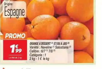 Netto Orange à dessert et-ou à jus offre