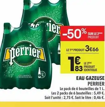 Supeco Eau gazeuse perrier offre