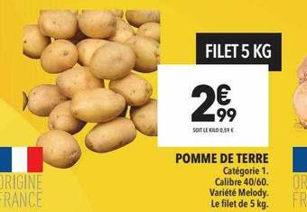 Supeco Pomme de terre offre