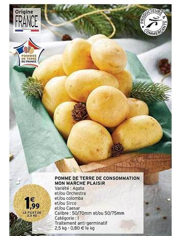 Intermarché Hyper Pomme de terre de consommation mon marché plaisir offre