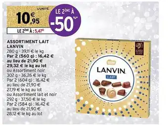 Intermarché Hyper Assortiment lait lanvin offre
