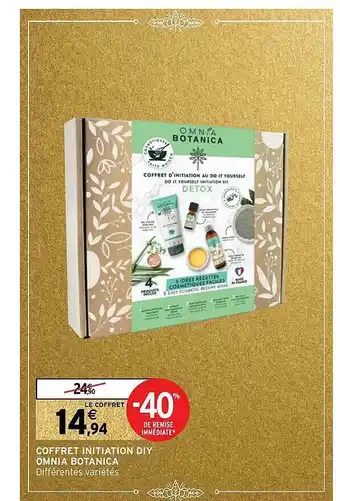 Intermarché Hyper Coffret initiation diy omnia botanica offre