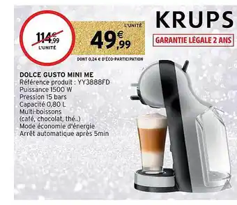 Intermarché Hyper Dolce gusto mini me offre