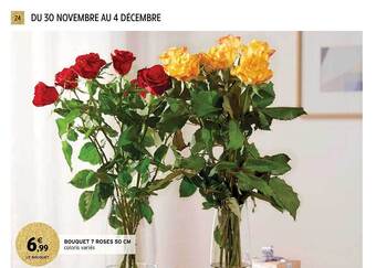 Intermarché Hyper Bouquet 7 roses 50 cm offre