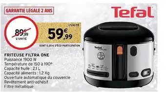 Intermarché Hyper Friteuse filtra one tefal offre
