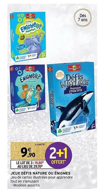 Intermarché Hyper Jeux défis nature ou énigmes offre