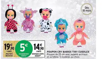 Intermarché Hyper Poupon cry babies tiny cuddles offre