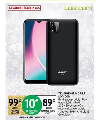Téléphone mobile logicom