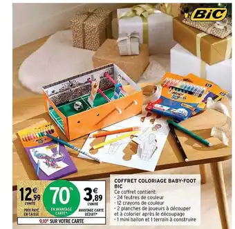 Intermarché Hyper Coffret coloriage baby-foot bic offre