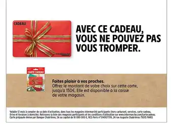 Intermarché Hyper Carte cadeau offre