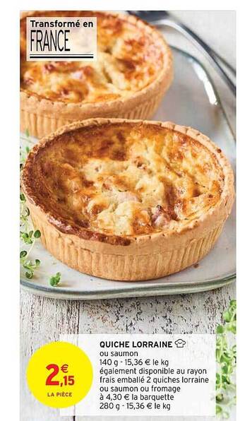 Intermarché Hyper Quiche lorraine offre